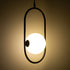 GLOBOSTAR® HAMBURG 00589 Μοντέρνο Κρεμαστό Φωτιστικό Οροφής με Ντουί 1 x G9 AC 220-240V IP20 - Μαύρο & Λευκό - Μ20 x Π15 x Υ40cm - ledmania.gr