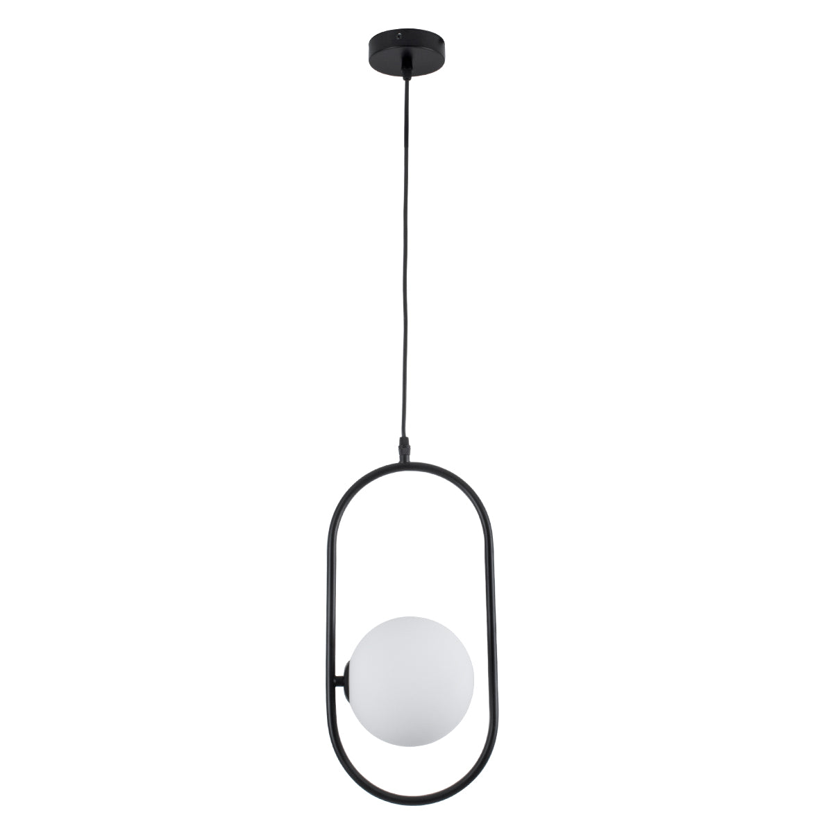 GLOBOSTAR® HAMBURG 00589 Μοντέρνο Κρεμαστό Φωτιστικό Οροφής με Ντουί 1 x G9 AC 220-240V IP20 - Μαύρο & Λευκό - Μ20 x Π15 x Υ40cm - ledmania.gr