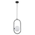 GLOBOSTAR® HAMBURG 00589 Μοντέρνο Κρεμαστό Φωτιστικό Οροφής με Ντουί 1 x G9 AC 220-240V IP20 - Μαύρο & Λευκό - Μ20 x Π15 x Υ40cm - ledmania.gr