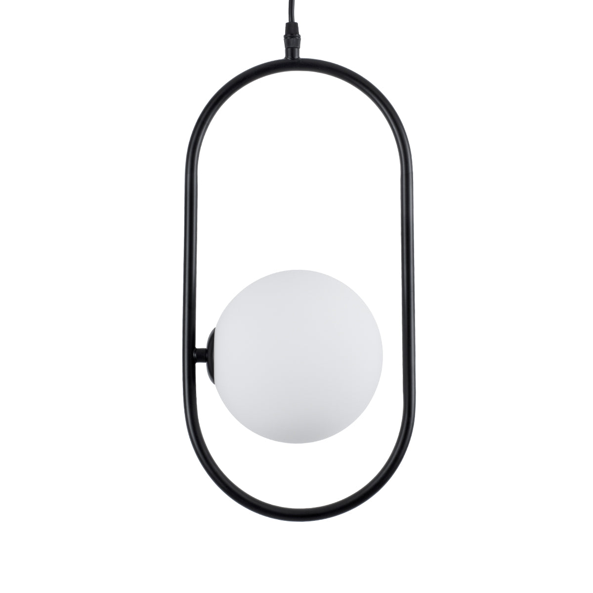 GLOBOSTAR® HAMBURG 00589 Μοντέρνο Κρεμαστό Φωτιστικό Οροφής με Ντουί 1 x G9 AC 220-240V IP20 - Μαύρο & Λευκό - Μ20 x Π15 x Υ40cm - ledmania.gr