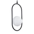 GLOBOSTAR® HAMBURG 00589 Μοντέρνο Κρεμαστό Φωτιστικό Οροφής με Ντουί 1 x G9 AC 220-240V IP20 - Μαύρο & Λευκό - Μ20 x Π15 x Υ40cm - ledmania.gr