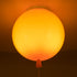 GloboStar® BALLOON 00650 Παιδικό Φωτιστικό Οροφής Μπάλα Μονόφωτο 1 x E27 IP20 Πορτοκαλί Πλαστικό με Ασημί Μέταλλο - Μ30 x Π30 x Υ33cm - ledmania.gr