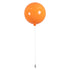 GloboStar® BALLOON 00650 Παιδικό Φωτιστικό Οροφής Μπάλα Μονόφωτο 1 x E27 IP20 Πορτοκαλί Πλαστικό με Ασημί Μέταλλο - Μ30 x Π30 x Υ33cm - ledmania.gr