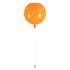 GloboStar® BALLOON 00650 Παιδικό Φωτιστικό Οροφής Μπάλα Μονόφωτο 1 x E27 IP20 Πορτοκαλί Πλαστικό με Ασημί Μέταλλο - Μ30 x Π30 x Υ33cm - ledmania.gr