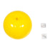 GloboStar® BALLOON 00651 Παιδικό Φωτιστικό Οροφής Μπάλα Μονόφωτο 1 x E27 IP20 Κίτρινο Πλαστικό με Ασημί Μέταλλο - Μ30 x Π30 x Υ33cm - ledmania.gr