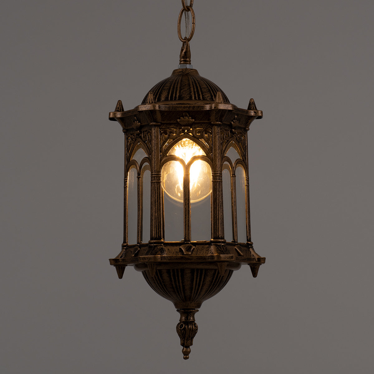 GloboStar® DARCY 00656 Vintage Κρεμαστό Φωτιστικό Πλέγμα Μονόφωτο 1 x E27 IP20 Μπρούτζινο Μέταλλο - Μ15.5 x Π15.5 x Υ32.5cm - ledmania.gr