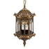GloboStar® DARCY 00656 Vintage Κρεμαστό Φωτιστικό Πλέγμα Μονόφωτο 1 x E27 IP20 Μπρούτζινο Μέταλλο - Μ15.5 x Π15.5 x Υ32.5cm - ledmania.gr