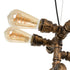 GLOBOSTAR® SWIFTWALKER 00660 Vintage Κρεμαστό Φωτιστικό Οροφής με Ντουί 3 x E27 AC 220-240V IP20 - Χάλκινο & Κόκκινο - Μ85 x Π29.5 x Υ55cm - ledmania.gr