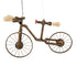 GLOBOSTAR® SWIFTWALKER 00660 Vintage Κρεμαστό Φωτιστικό Οροφής με Ντουί 3 x E27 AC 220-240V IP20 - Χάλκινο & Κόκκινο - Μ85 x Π29.5 x Υ55cm - ledmania.gr