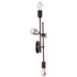 GloboStar® PIPING 00662 Vintage Industrial Επιτοίχιο Φωτιστικό Πολύφωτο Σκούρο Καφέ- Χάλκινο Μεταλλικό Πλέγμα Μ40 x Π9 x Υ52cm - ledmania.gr