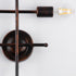 GloboStar® PIPING 00662 Vintage Industrial Επιτοίχιο Φωτιστικό Πολύφωτο Σκούρο Καφέ- Χάλκινο Μεταλλικό Πλέγμα Μ40 x Π9 x Υ52cm - ledmania.gr