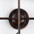 GloboStar® PIPING 00662 Vintage Industrial Επιτοίχιο Φωτιστικό Πολύφωτο Σκούρο Καφέ- Χάλκινο Μεταλλικό Πλέγμα Μ40 x Π9 x Υ52cm - ledmania.gr
