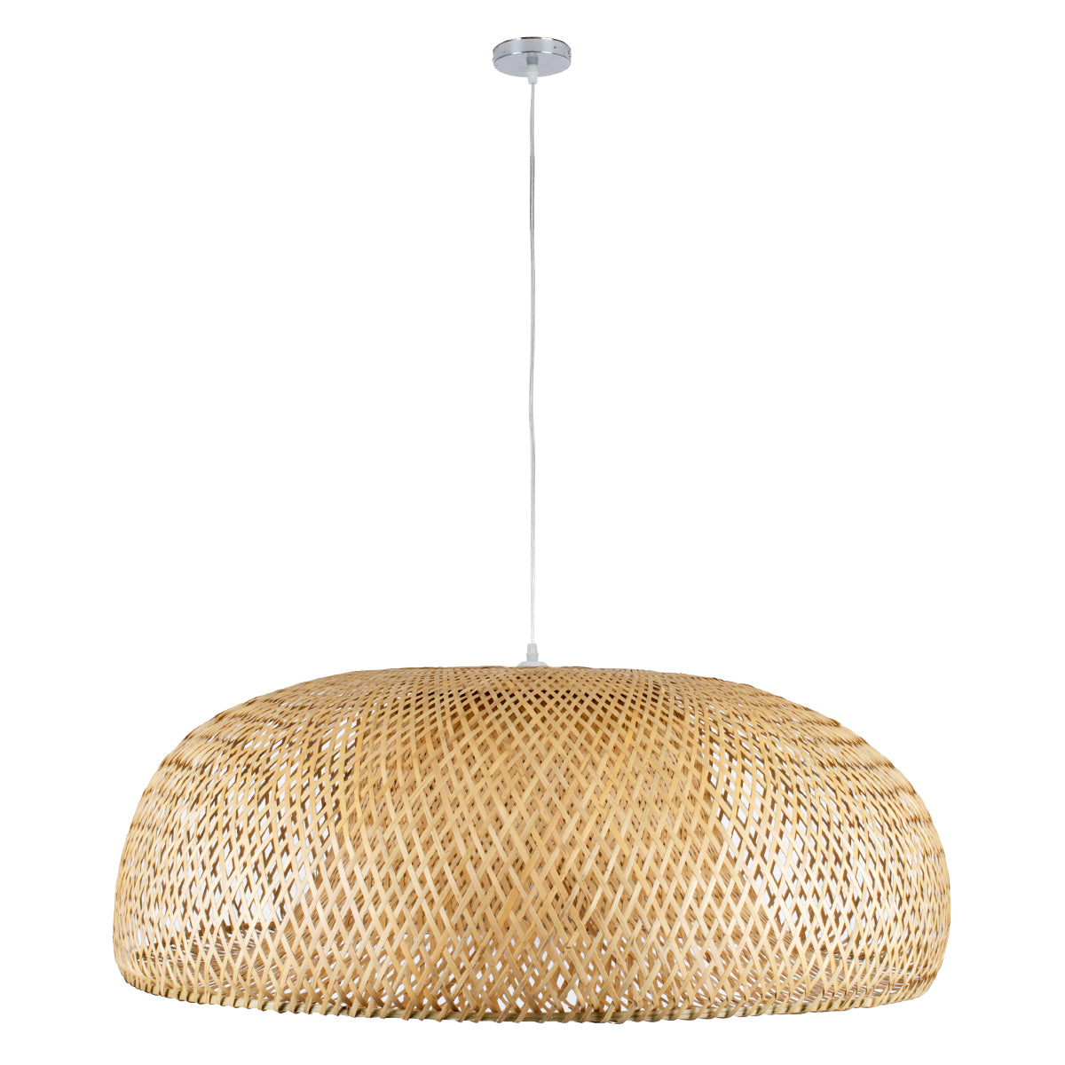 GLOBOSTAR® SAN TROPEZ 00673 Boho Κρεμαστό Φωτιστικό Οροφής με Ντουί 1 x E27 AC 220-240V IP20 - Μπεζ - Μ100 x Π100 x Y35cm