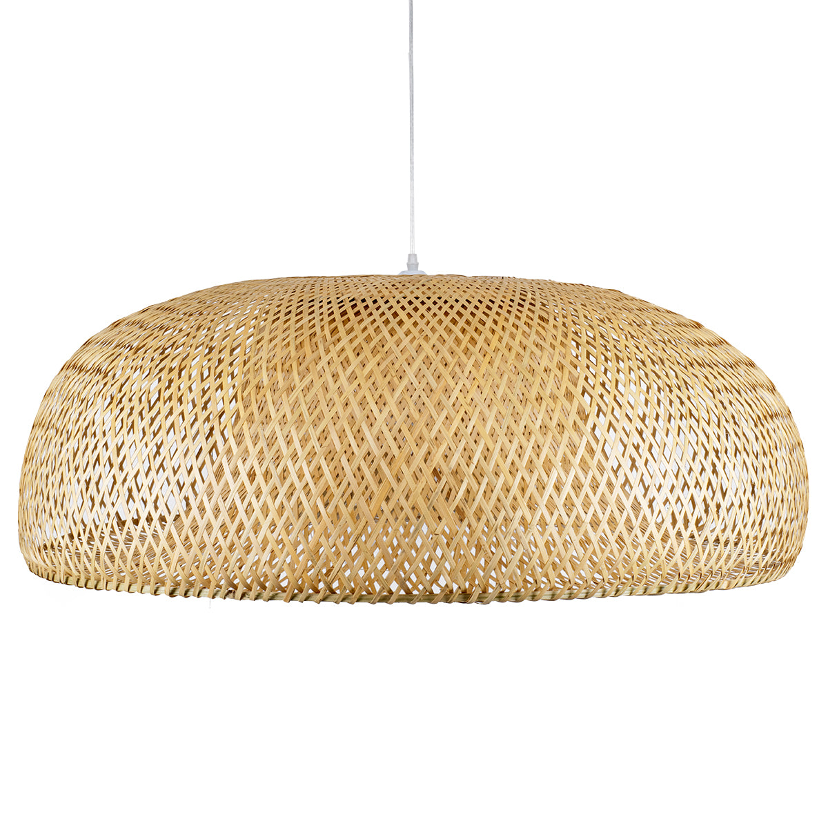 GLOBOSTAR® SAN TROPEZ 00673 Boho Κρεμαστό Φωτιστικό Οροφής με Ντουί 1 x E27 AC 220-240V IP20 - Μπεζ - Μ100 x Π100 x Y35cm