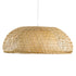 GloboStar® SAN TROPEZ 00674 Boho Κρεμαστό Φωτιστικό Οροφής Μονόφωτο 1 x E27 Καφέ Ξύλινο Μπαμπού Φ80 x Υ28cm - ledmania.gr
