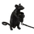 GloboStar® MOUSE 00678 Vintage Επιτραπέζιο Φωτιστικό Πορτατίφ Λαμπατέρ Μονόφωτο με Ντουί 1 x E12 AC 230V Μαύρο Πλαστικό Μ12 x Π4 x Υ10cm - ledmania.gr