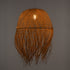 GloboStar® MANILA 00713 Boho Κρεμαστό Φωτιστικό Πλέγμα Μονόφωτο 1 x E27 IP20 Μπέζ Ξύλο - Μ50 x Π50 x Υ70cm - ledmania.gr