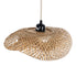 GloboStar® MEXICO 00718 Boho Κρεμαστό Φωτιστικό Πλέγμα Μονόφωτο 1 x E27 IP20 Μπεζ Ξύλο - Μ40 x Π30 x Y18cm - ledmania.gr