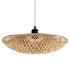 GloboStar® MEXICO 00718 Boho Κρεμαστό Φωτιστικό Πλέγμα Μονόφωτο 1 x E27 IP20 Μπεζ Ξύλο - Μ40 x Π30 x Y18cm - ledmania.gr