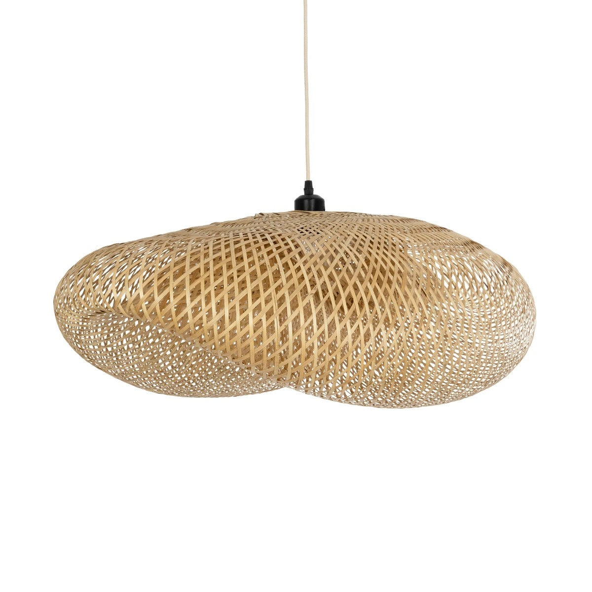 GLOBOSTAR® MEXICO 00720 Boho Κρεμαστό Φωτιστικό Οροφής με Ντουί 1 x E27 AC 220-240V IP20 - Μπεζ - Μ85 x Π55 x Υ36cm - ledmania.gr