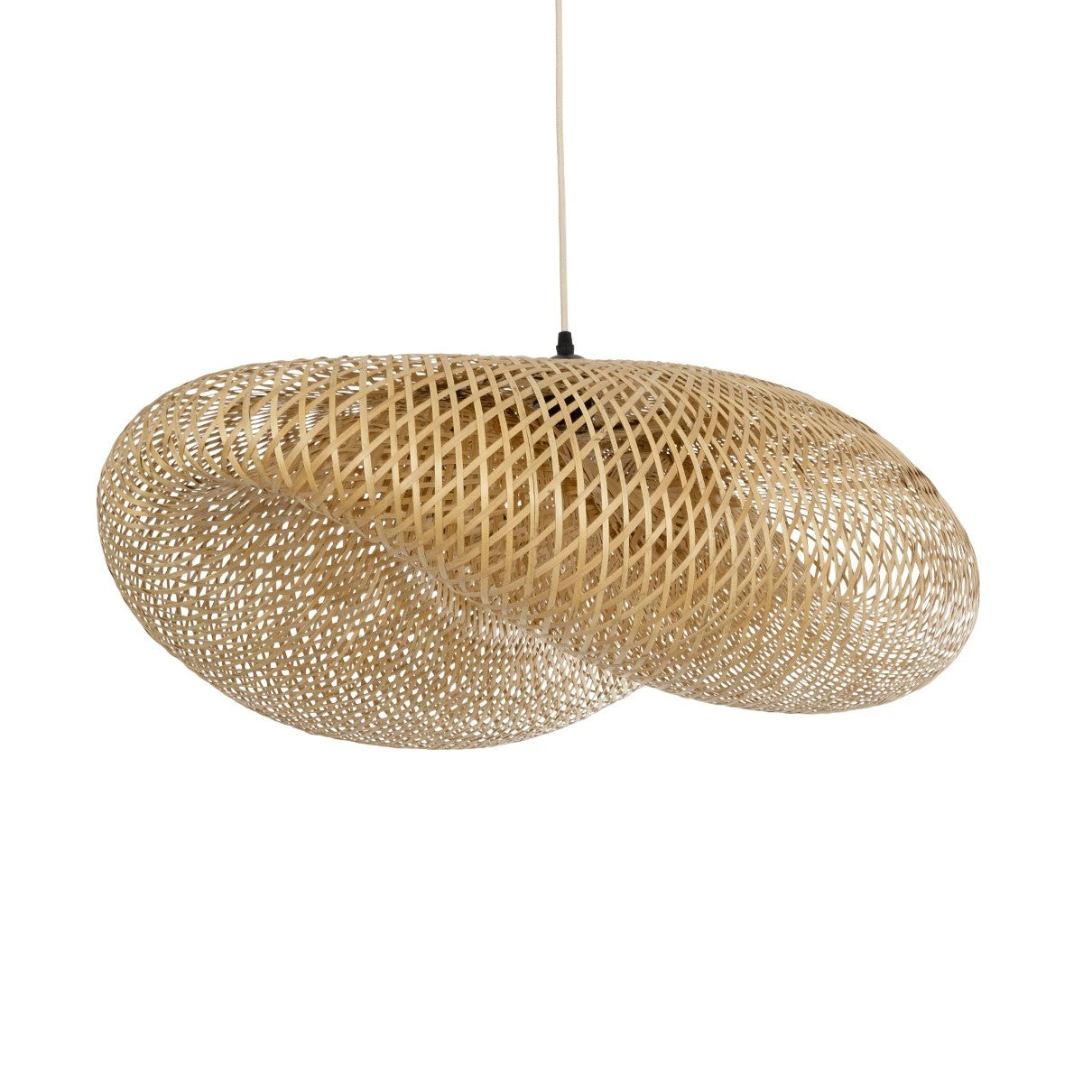 GLOBOSTAR® MEXICO 00720 Boho Κρεμαστό Φωτιστικό Οροφής με Ντουί 1 x E27 AC 220-240V IP20 - Μπεζ - Μ85 x Π55 x Υ36cm - ledmania.gr