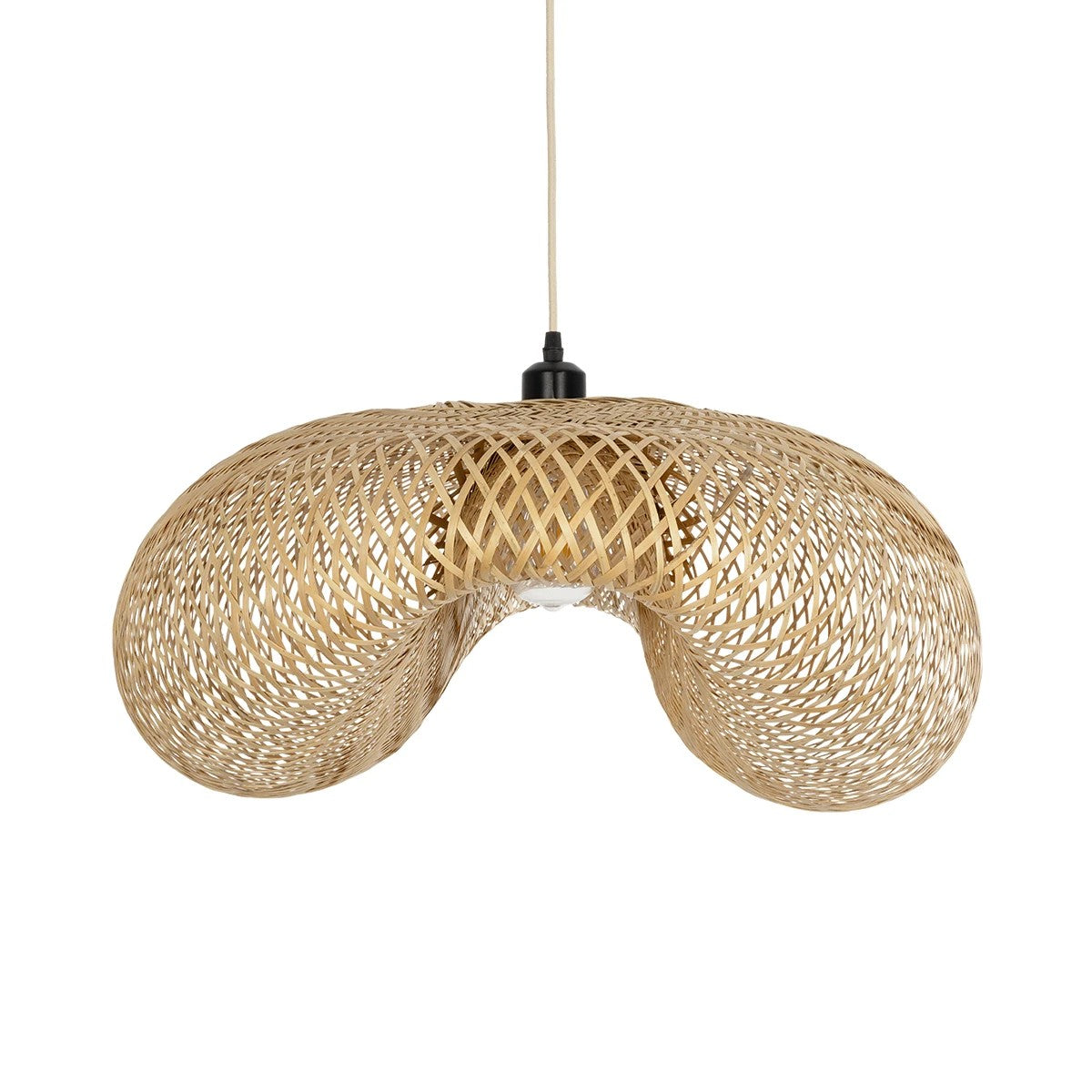 GLOBOSTAR® MEXICO 00720 Boho Κρεμαστό Φωτιστικό Οροφής με Ντουί 1 x E27 AC 220-240V IP20 - Μπεζ - Μ85 x Π55 x Υ36cm - ledmania.gr