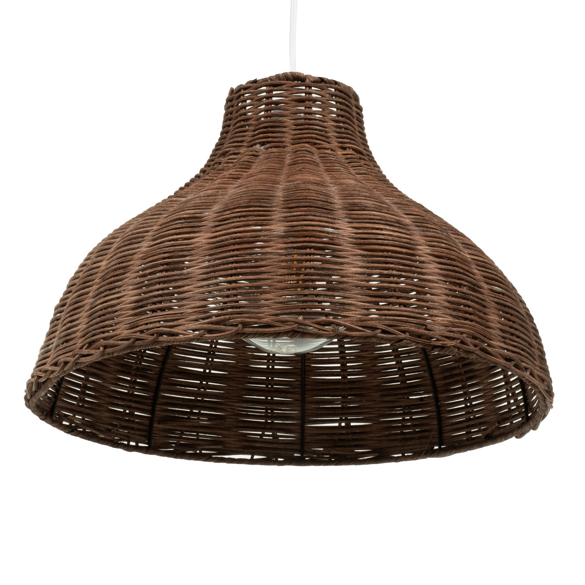 GLOBOSTAR® MAYOTTE 00725 Boho Κρεμαστό Φωτιστικό Οροφής με Ντουί 1 x E27 AC 220-240V IP20 - Καφέ - Μ40 x Π40 x Υ28cm - ledmania.gr