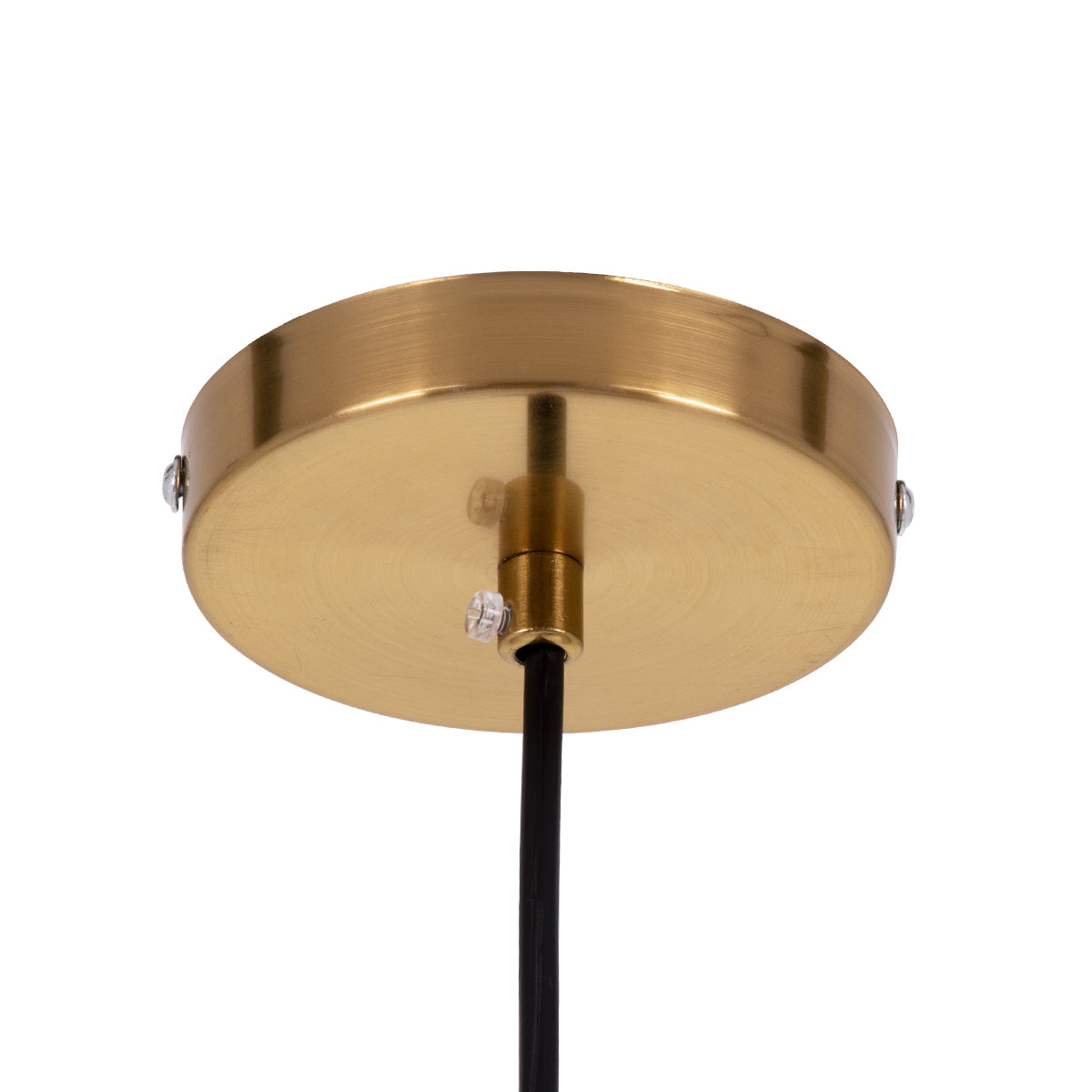 GloboStar® AVERY 00740 Μοντέρνο Κρεμαστό Φωτιστικό Μπάλα Μονόφωτο 1 x E27 IP20 Διάφανο Γυαλί με Χρυσό Μέταλλο - Μ30 x Π30 x Υ48cm - ledmania.gr