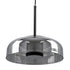 GloboStar® CHARLOTTE 00743 Μοντέρνο Κρεμαστό Φωτιστικό Καμπάνα CREE LED 5W 500lm 180° AC 85-265V IP20 Θερμό Λευκό 2700K Ασημί Γυαλί με Μαύρο Μέταλλο Μ23 x Π23 x Υ23cm - 2 Xρόνια Εγγύηση - ledmania.gr