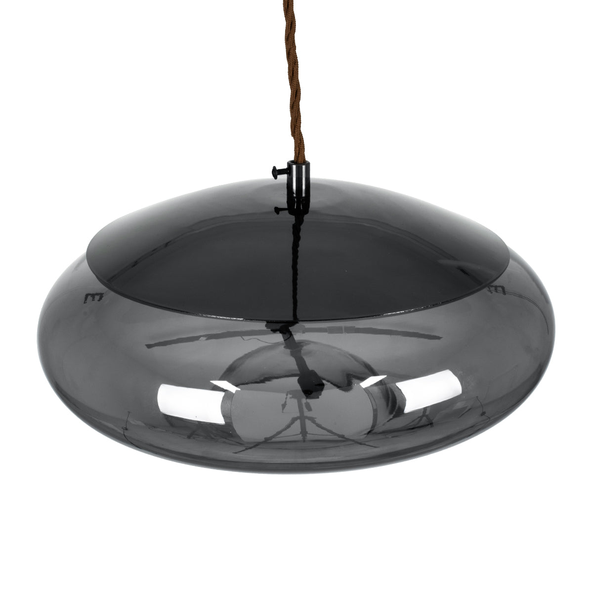 GLOBOSTAR® AXTON 00751 Μοντέρνο Κρεμαστό Φωτιστικό Οροφής LED 5W 500lm 180° AC 220-240V IP20 Θερμό Λευκό 2700K - Sanan SMD Chip - Μαύρο Φιμέ - Μ30 x Π30 x Υ15cm - 2 Xρόνια Εγγύηση - ledmania.gr
