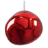 GLOBOSTAR® DIXAR 00762 Μοντέρνο Κρεμαστό Φωτιστικό Οροφής με Ντουί 1 x E27 AC 220-240V IP20 - Κόκκινο & Ασημί - Μ28 x Π28 x Υ40cm