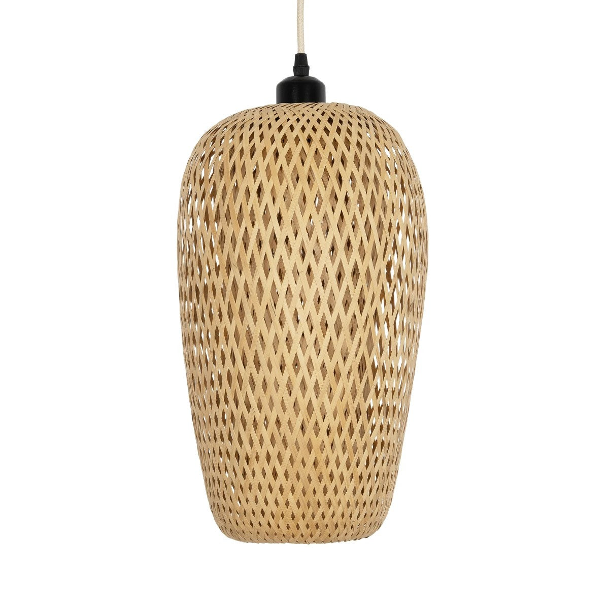 GLOBOSTAR® SAN TROPEZ 00764 Boho Κρεμαστό Φωτιστικό Οροφής με Ντουί 1 x E27 AC 220-240V IP20 - Μπεζ - Μ23 x Π23 x Υ42cm