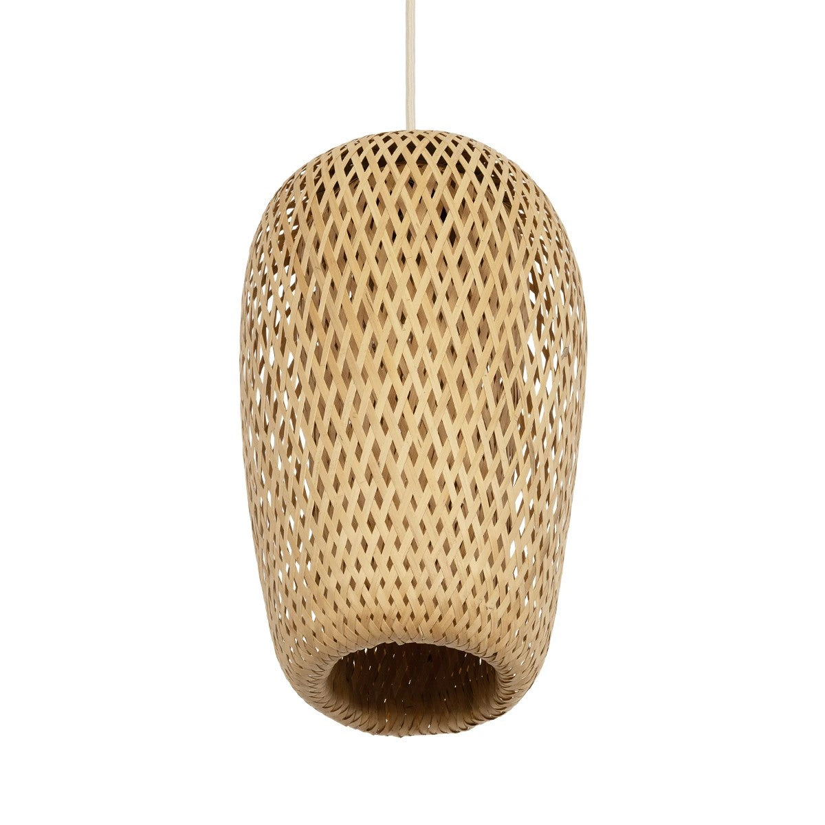 GLOBOSTAR® SAN TROPEZ 00764 Boho Κρεμαστό Φωτιστικό Οροφής με Ντουί 1 x E27 AC 220-240V IP20 - Μπεζ - Μ23 x Π23 x Υ42cm