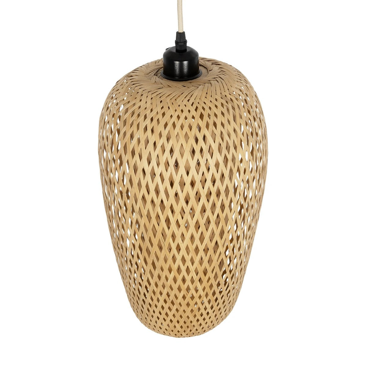 GLOBOSTAR® SAN TROPEZ 00764 Boho Κρεμαστό Φωτιστικό Οροφής με Ντουί 1 x E27 AC 220-240V IP20 - Μπεζ - Μ23 x Π23 x Υ42cm