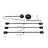 GLOBOSTAR® ZANE 00784 Μοντέρνο Φωτιστικό Οροφής με Ντουί 6 x E27 AC 220-240V IP20 - Μαύρο - Μ70 x Π70 x Υ100cm