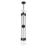 GLOBOSTAR® ZANE 00784 Μοντέρνο Φωτιστικό Οροφής με Ντουί 6 x E27 AC 220-240V IP20 - Μαύρο - Μ70 x Π70 x Υ100cm
