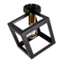 GLOBOSTAR® CUBE 00799 Μοντέρνο Φωτιστικό Οροφής με Ντουί 1 x E27 AC 220-240V IP20 - Μαύρο & Χρυσό - Μ25 x Π25 x Υ25cm - ledmania.gr