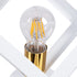 GLOBOSTAR® CUBE 00800 Μοντέρνο Φωτιστικό Οροφής με Ντουί 1 x E27 AC 220-240V IP20 - Λευκό & Χρυσό - Μ25 x Π25 x Υ25cm - ledmania.gr