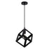 GLOBOSTAR® CUBE 00801 Μοντέρνο Κρεμαστό Φωτιστικό Οροφής με Ντουί 1 x E27 AC 220-240V IP20 - Μαύρο - Μ25 x Π25 x Υ25cm