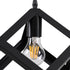 GLOBOSTAR® CUBE 00801 Μοντέρνο Κρεμαστό Φωτιστικό Οροφής με Ντουί 1 x E27 AC 220-240V IP20 - Μαύρο - Μ25 x Π25 x Υ25cm
