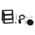 GLOBOSTAR® CUBE 00801 Μοντέρνο Κρεμαστό Φωτιστικό Οροφής με Ντουί 1 x E27 AC 220-240V IP20 - Μαύρο - Μ25 x Π25 x Υ25cm