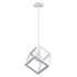 GLOBOSTAR® CUBE 00802 Μοντέρνο Κρεμαστό Φωτιστικό Οροφής με Ντουί 1 x E27 AC 220-240V IP20 - Λευκό - Μ25 x Π25 x Υ25cm - ledmania.gr