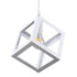 GLOBOSTAR® CUBE 00802 Μοντέρνο Κρεμαστό Φωτιστικό Οροφής με Ντουί 1 x E27 AC 220-240V IP20 - Λευκό - Μ25 x Π25 x Υ25cm - ledmania.gr