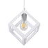 GLOBOSTAR® CUBE 00802 Μοντέρνο Κρεμαστό Φωτιστικό Οροφής με Ντουί 1 x E27 AC 220-240V IP20 - Λευκό - Μ25 x Π25 x Υ25cm - ledmania.gr