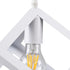GLOBOSTAR® CUBE 00802 Μοντέρνο Κρεμαστό Φωτιστικό Οροφής με Ντουί 1 x E27 AC 220-240V IP20 - Λευκό - Μ25 x Π25 x Υ25cm - ledmania.gr