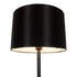 GloboStar® ASHLEY 00822 Μοντέρνο Επιδαπέδιο Φωτιστικό Μονόφωτο 1 x E27 IP20 Μαύρο Μέταλλο με Μαύρο Ύφασμα - Μ35 x Π35 x Υ145cm - ledmania.gr