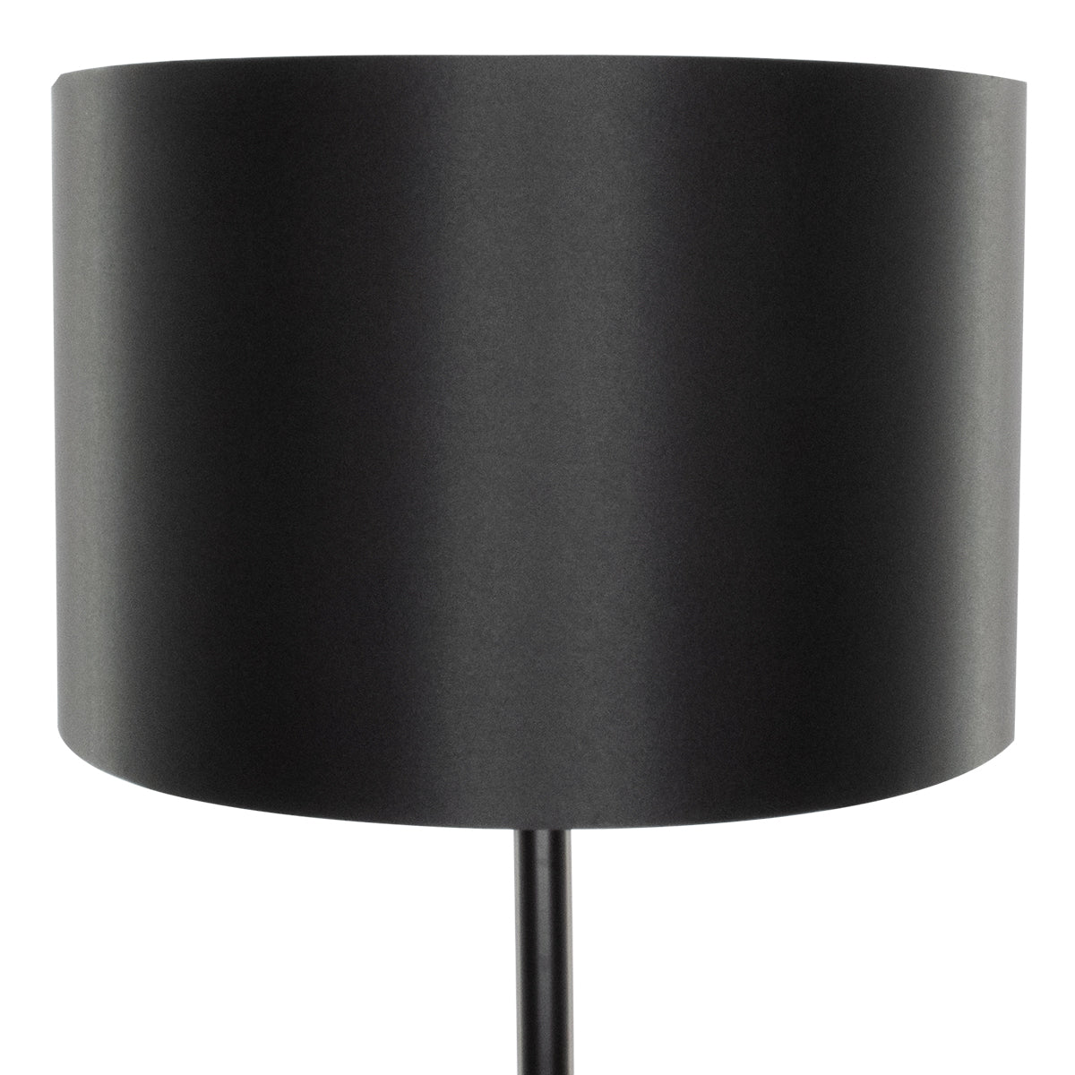 GloboStar® ASHLEY 00822 Μοντέρνο Επιδαπέδιο Φωτιστικό Μονόφωτο 1 x E27 IP20 Μαύρο Μέταλλο με Μαύρο Ύφασμα - Μ35 x Π35 x Υ145cm - ledmania.gr