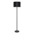 GloboStar® ASHLEY 00822 Μοντέρνο Επιδαπέδιο Φωτιστικό Μονόφωτο 1 x E27 IP20 Μαύρο Μέταλλο με Μαύρο Ύφασμα - Μ35 x Π35 x Υ145cm - ledmania.gr
