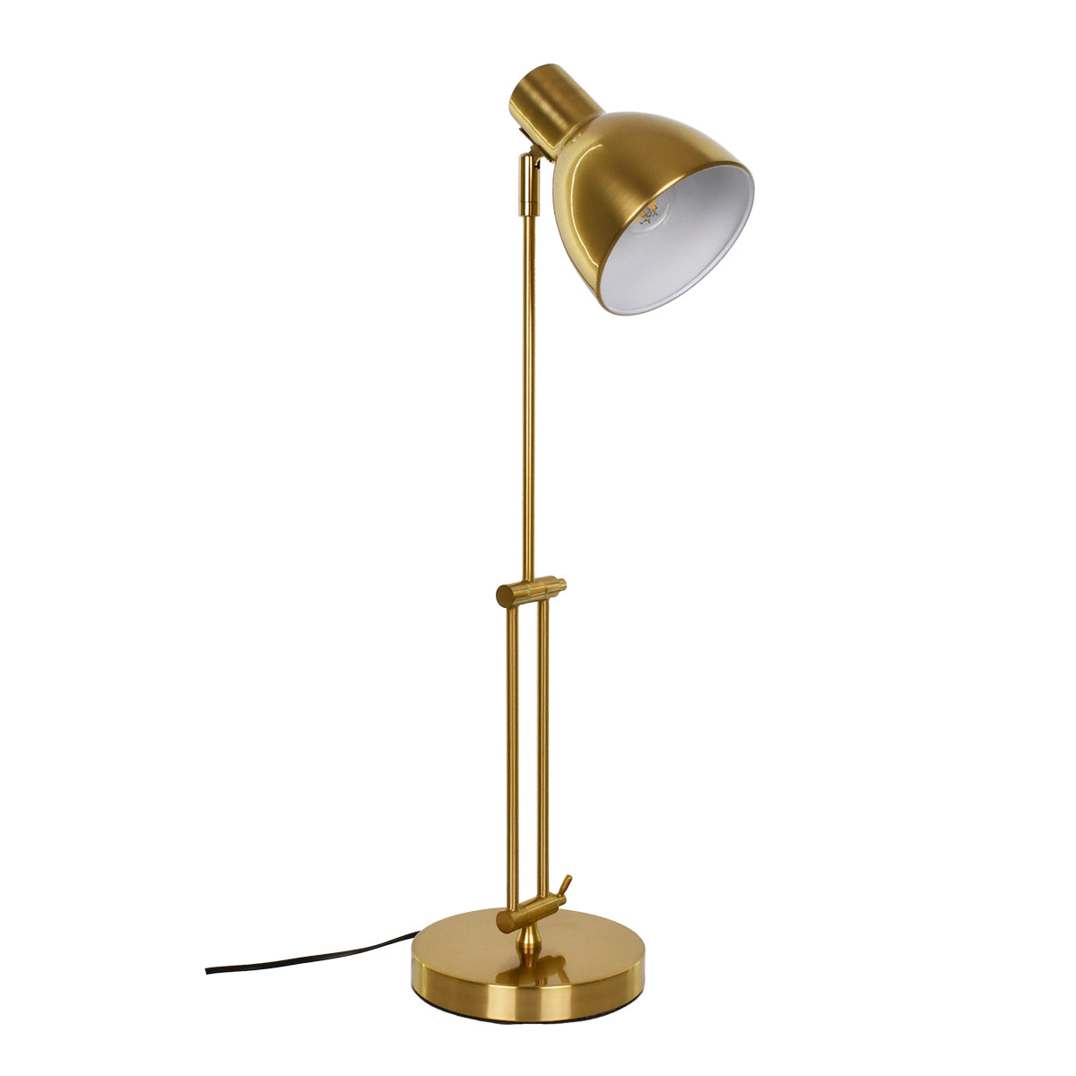 GLOBOSTAR® ZETO 00836 Μοντέρνο Επιτραπέζιο Φωτιστικό Πορτατίφ με Ντουί 1 x E27 AC 220-240V IP20 - Χρυσό - Μ17 x Π17 x Υ72cm
