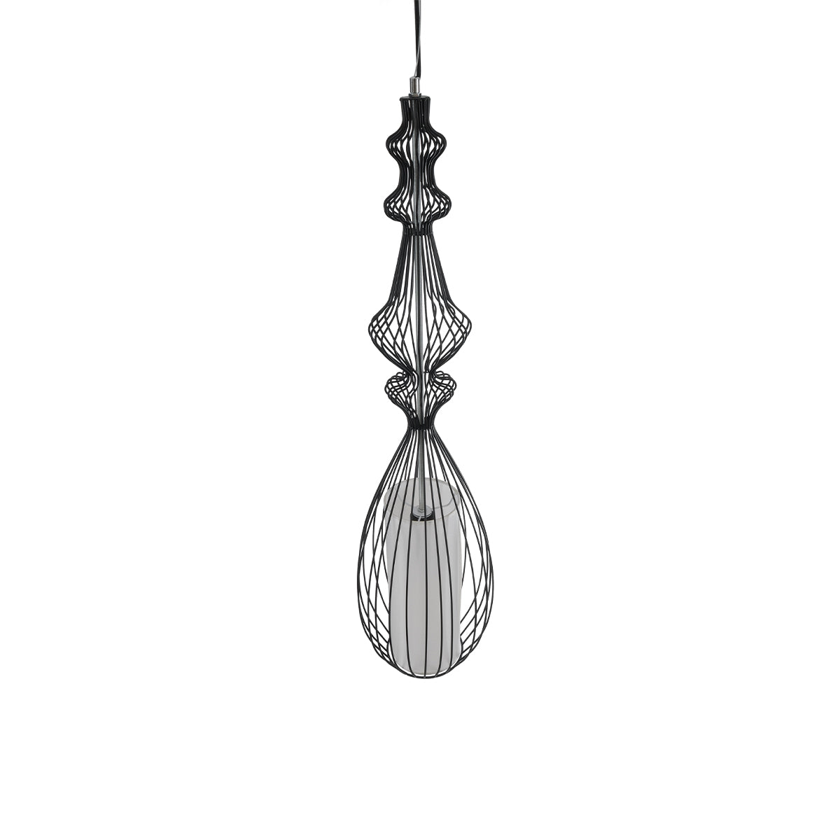 GLOBOSTAR® LILY 01561 Vintage Κρεμαστό Φωτιστικό Οροφής με Ντουί 1 x E27 AC 220-240V IP20 - Μαύρο & Λευκό - Μ90 x Π90 x Υ20cm - ledmania.gr